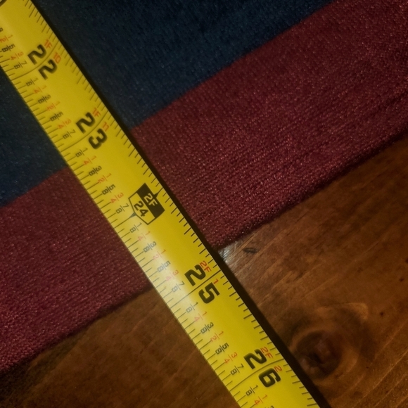 HOPELY Deep blue and red striped long sleeve top Small - Picture 5 of 8